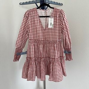 Dillard’s Women’s Red Plaid Dress - Baby Doll Dress
